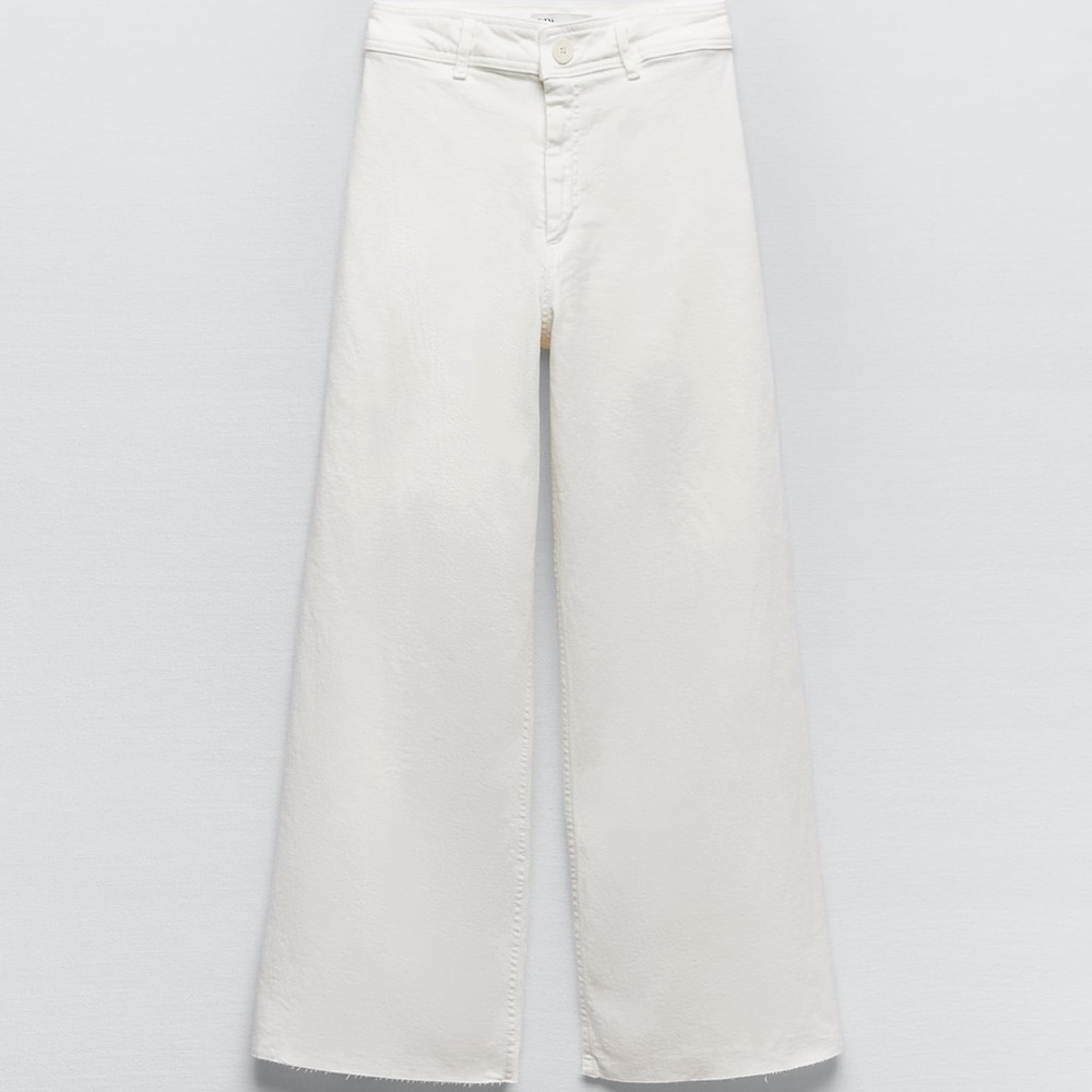 Zara White Marine/Sailor Jeans